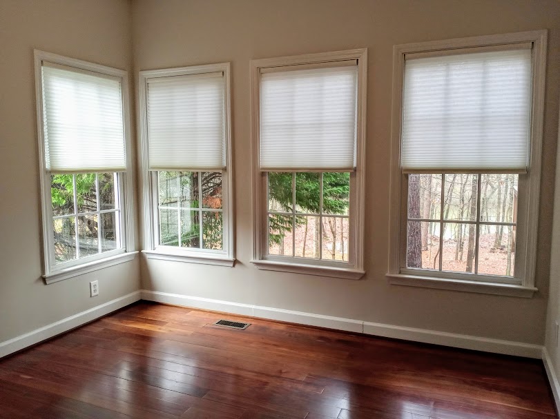 Cellular shades are one of the most universal window treatments. They add a soft touch to the room and have a multitude of benefits. They give privacy when you want it, and disappear almost completely when not wanted. This is important to many of our customers