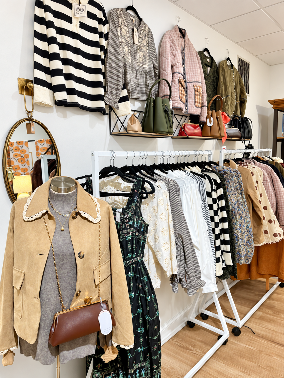 Explore women’s boutique fashion at Decorate featuring stylish jackets, dresses, tops, handbags, jew 