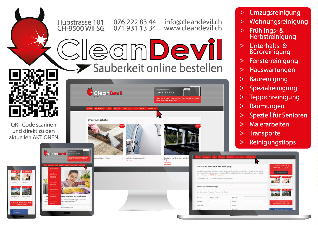 Cleandevil GmbH, Hubstrasse 101 in Wil SG