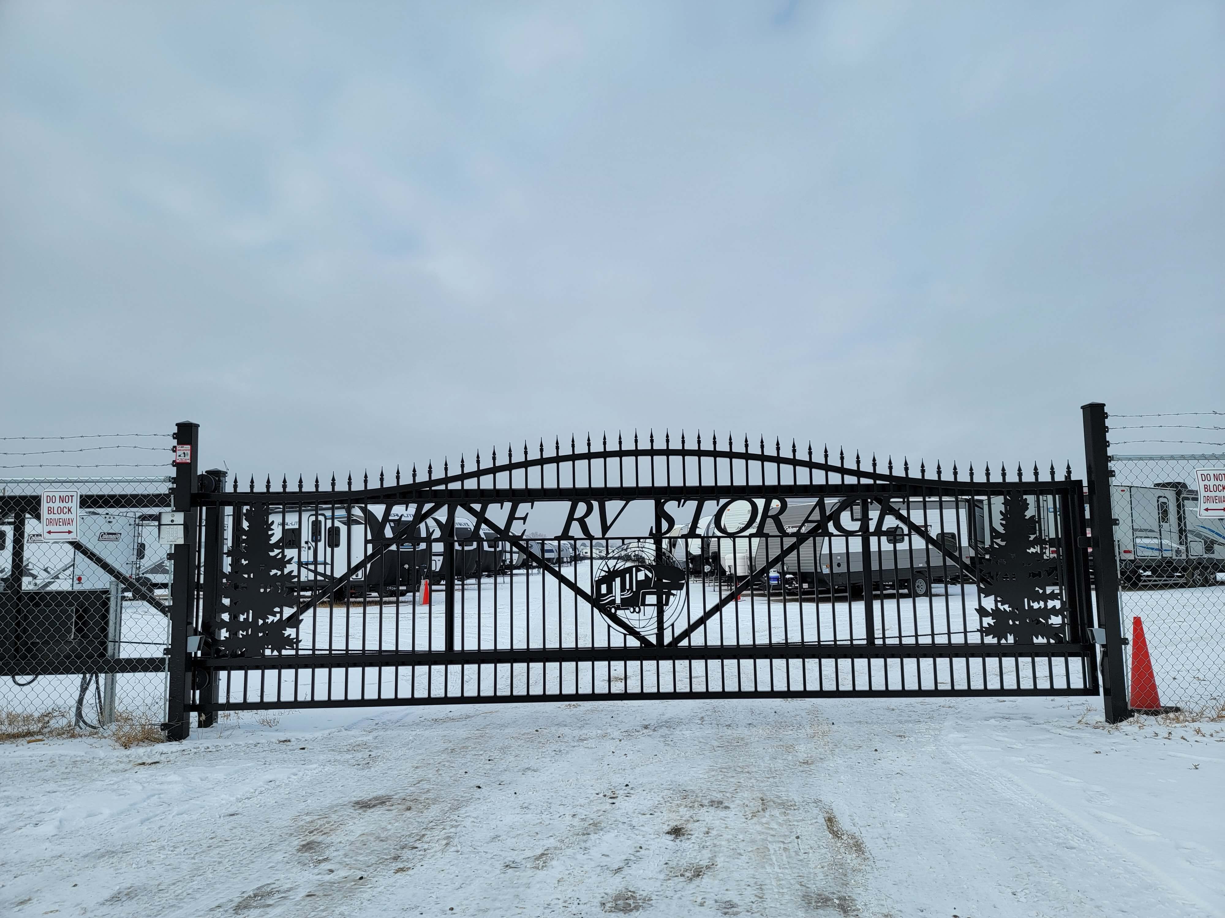 Gated Entrance to Elite RV Storage