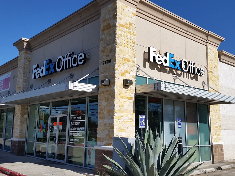 Exterior photo of FedEx Office location at 2406 W Parmer Lane\t Print quickly and easily in the self-service area at the FedEx Office location 2406 W Parmer Lane from email, USB, or the cloud\t FedEx Office Print & Go near 2406 W Parmer Lane\t Shipping boxes and packing services available at FedEx Office 2406 W Parmer Lane\t Get banners, signs, posters and prints at FedEx Office 2406 W Parmer Lane\t Full service printing and packing at FedEx Office 2406 W Parmer Lane\t Drop off FedEx packages near 2406 W Parmer Lane\t FedEx shipping near 2406 W Parmer Lane