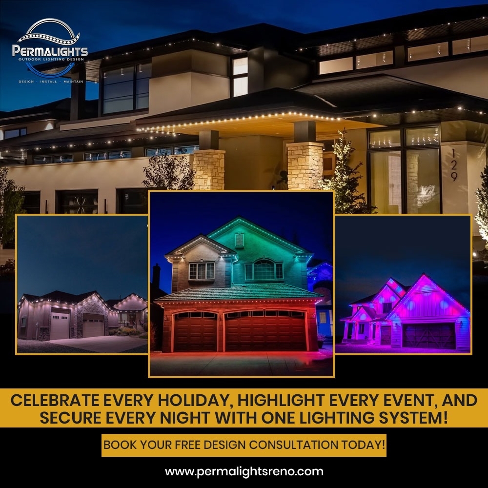 Exterior Holiday Lights by Permalights Reno 