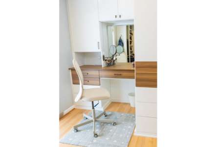 Design your perfect GRWM space, complete with built in organization to streamline your glam routine.