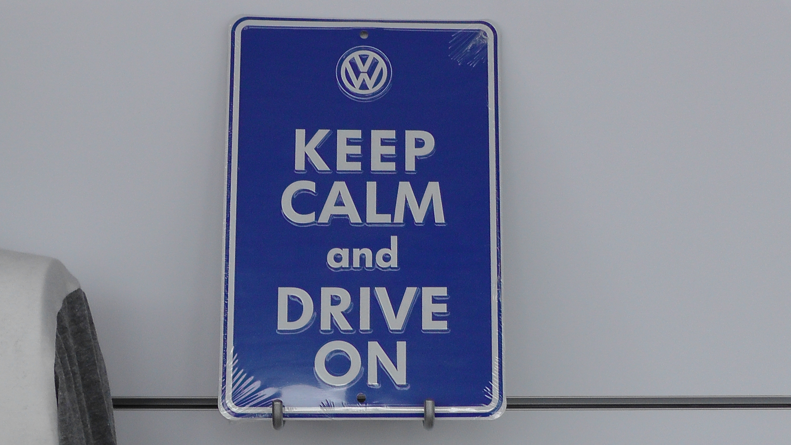 Our thoughts exactly. Nothing says Volkswagen like this sign. Keep calm and drive on V-Dub lovers!