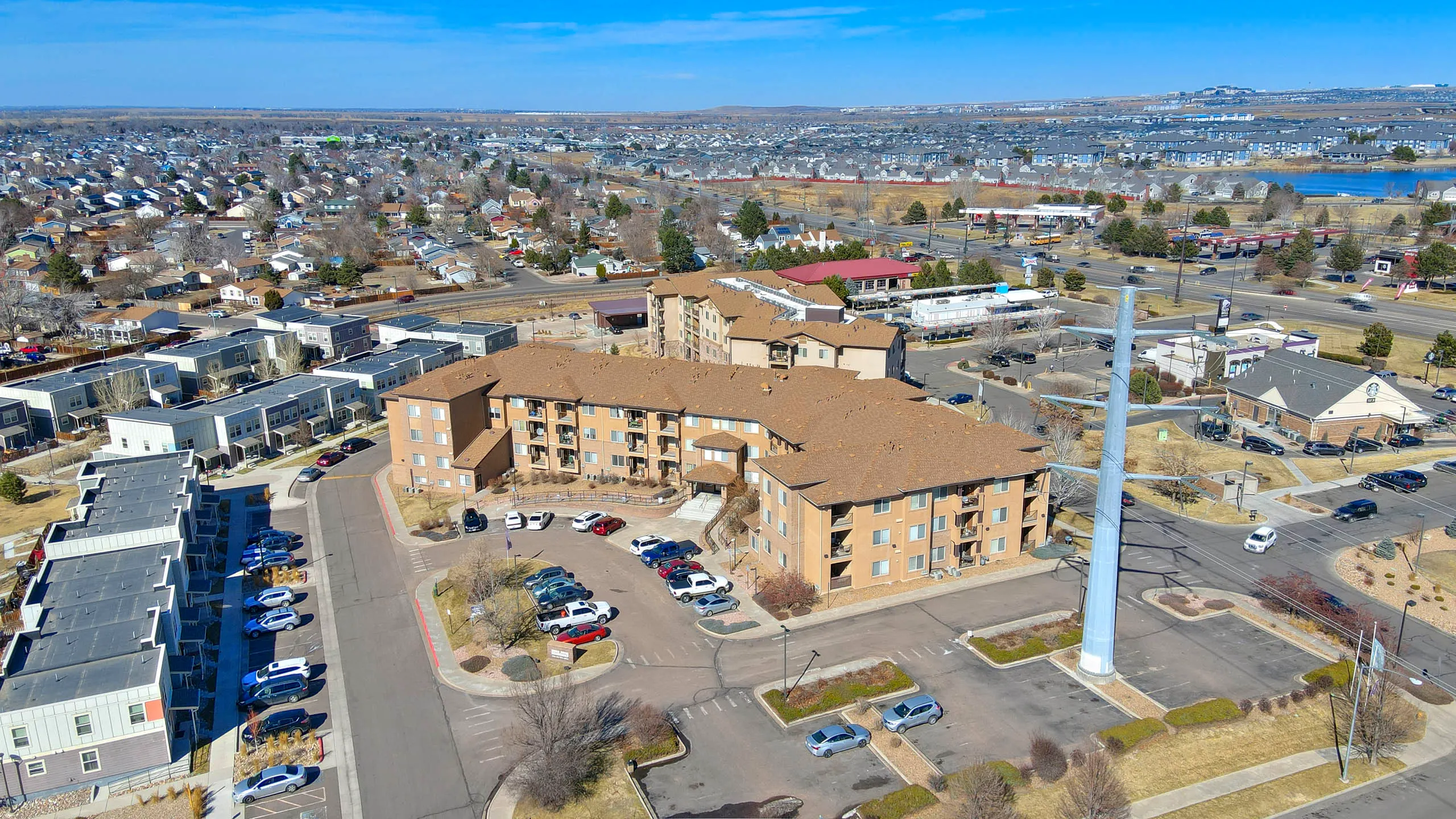 aerial view of the community