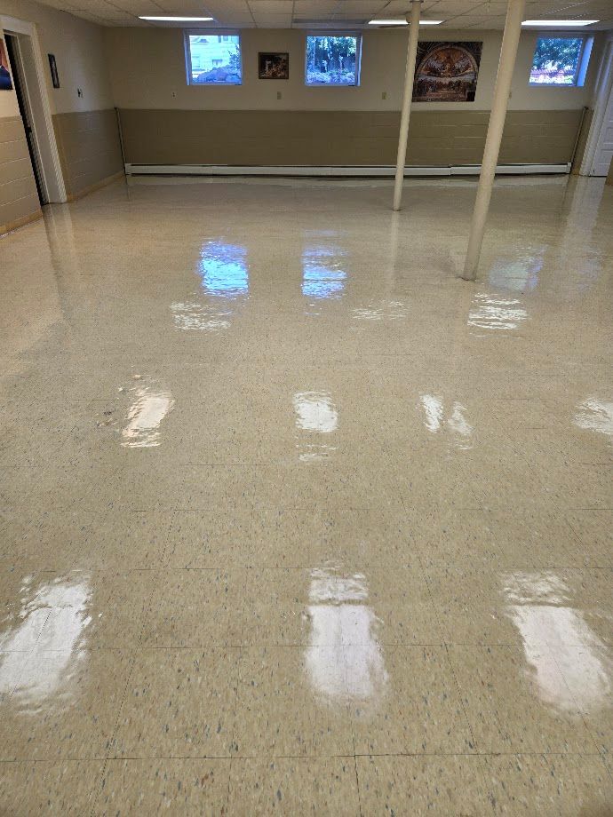 vinyl composite tile floor refinishing scrub & recoat fort wayne indiana area churubusco indiana areas