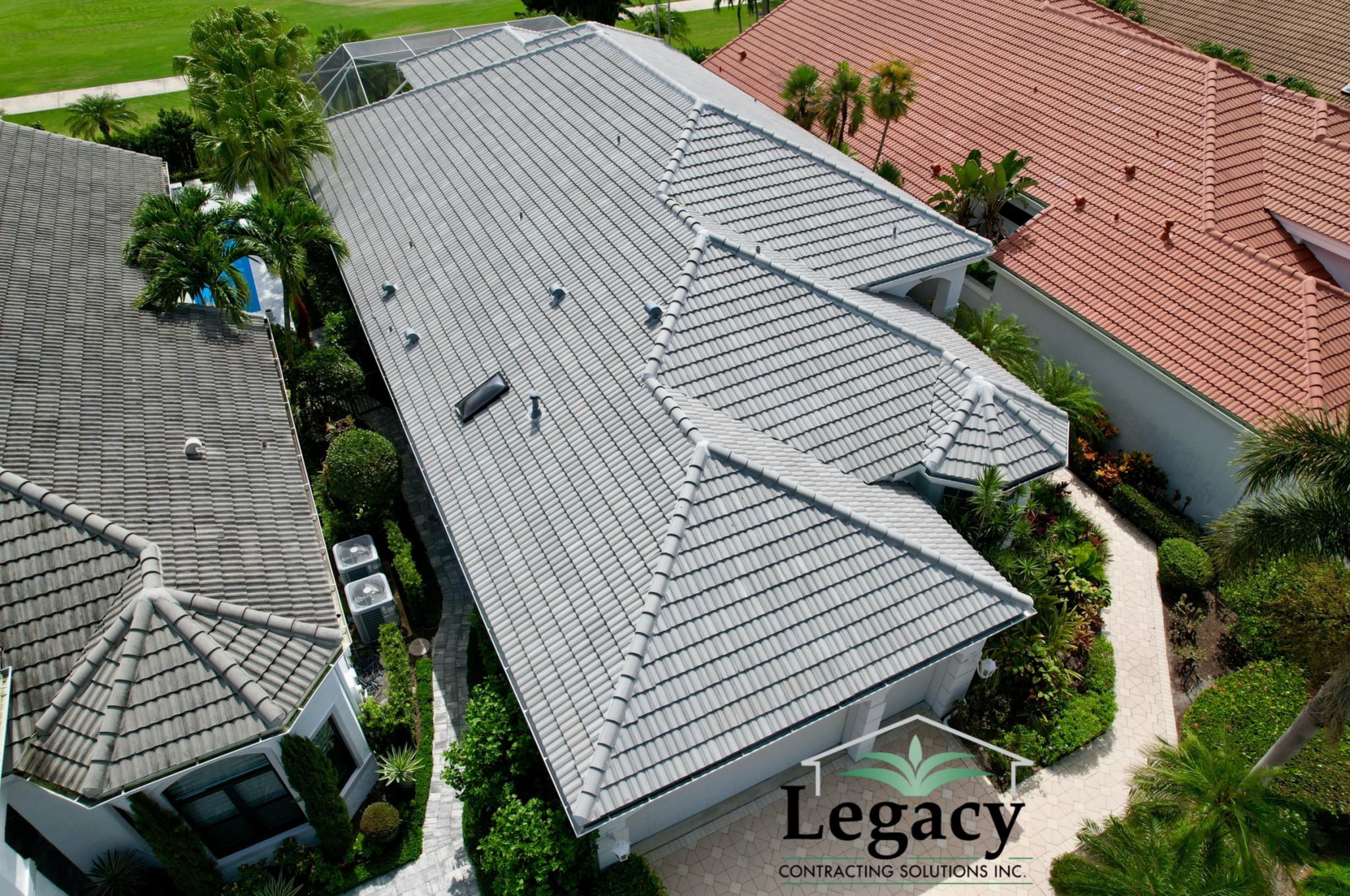 This barrel tile is from Eagle and the color is called Royal Palm.