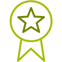 Award ribbon icon.