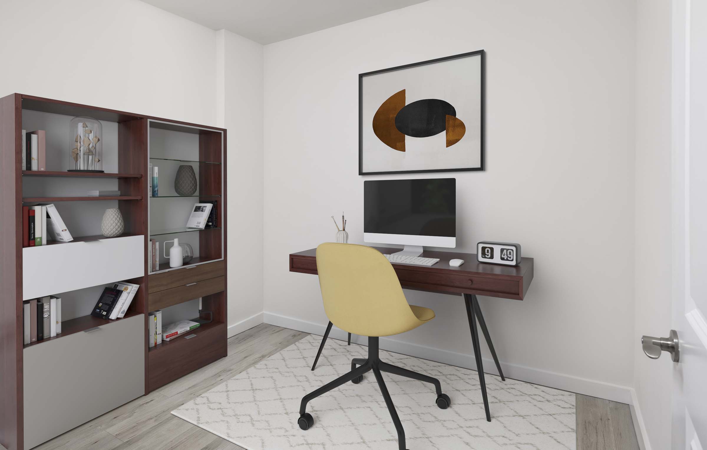Den perfect for a home office in apartment home at Camden Central in St. Petersburg, FL
