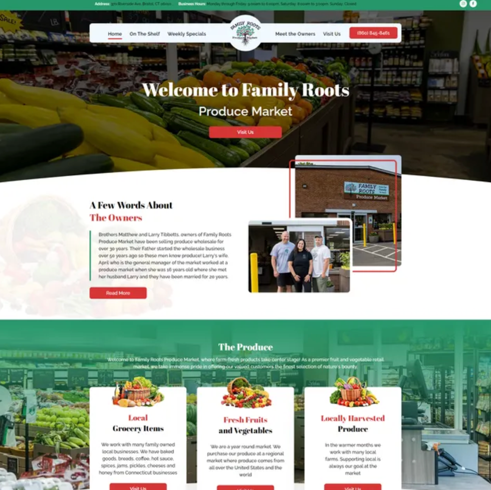 Local Produce Store Website Design