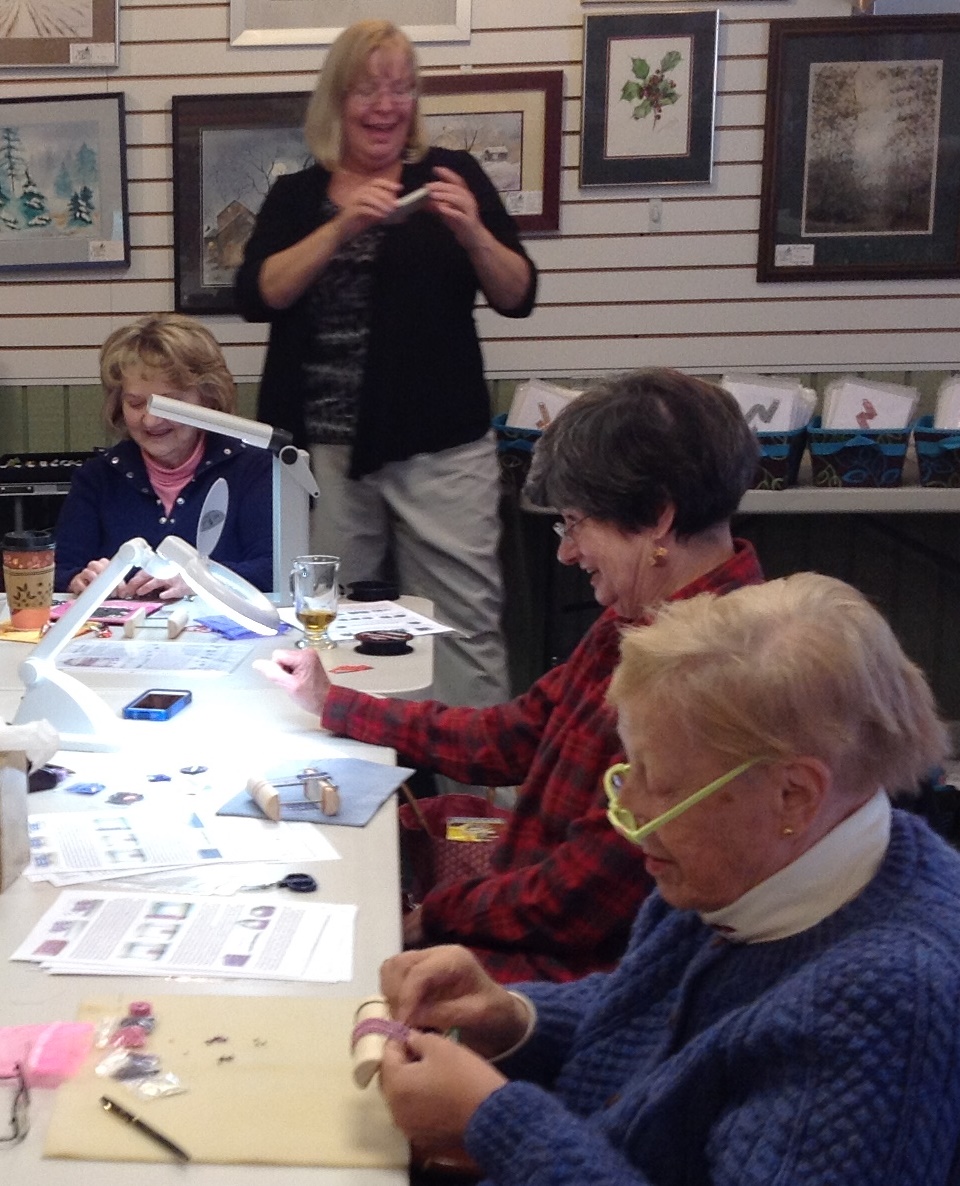 A beading class with Deb Moffett-Hall is always a favorite.