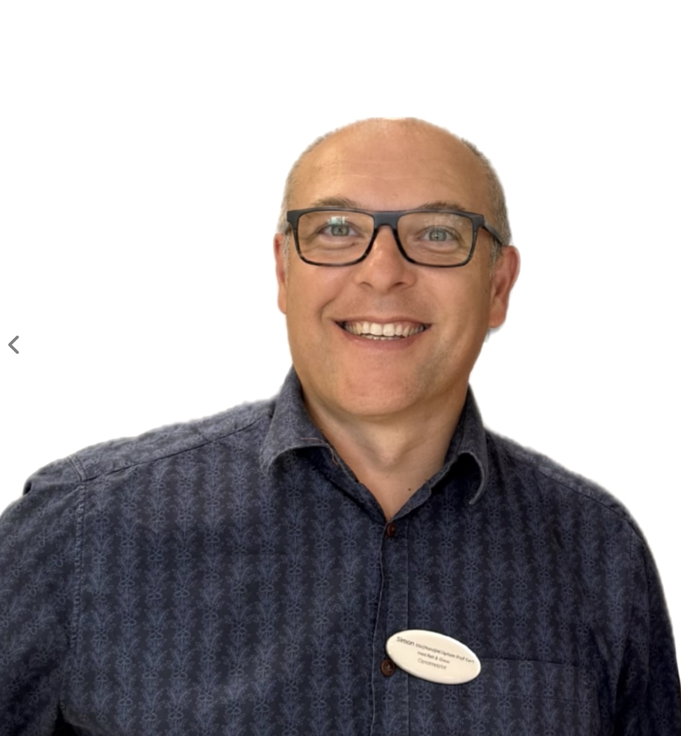 Simon Simmonds, Ophthalmic Director in our Minehead store