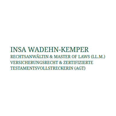 Logo Insa Wadehn-Kemper, Rechtsanwältin & Master of Laws (LL.M.) Versicherungsrecht