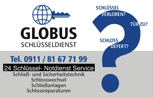 Globus Schlüsseldienst Schließ- und Sicherheitstechnik, Bärenschanzstraße 1 in Nürnberg