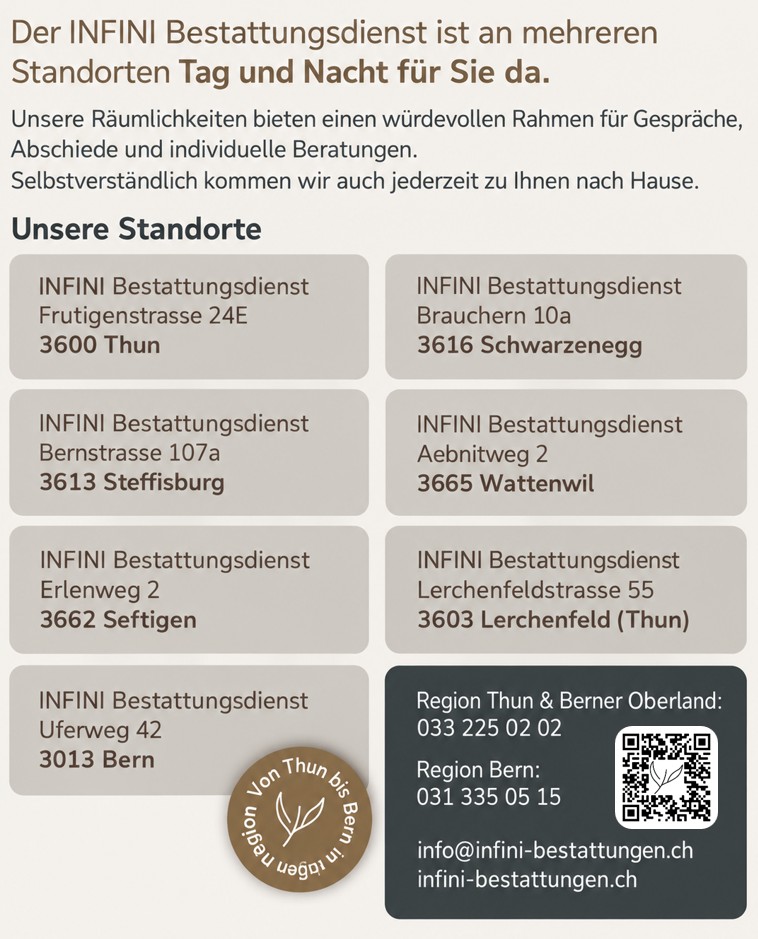 INFINI Bestattungsdienst, Frutigenstrasse 24E in Thun