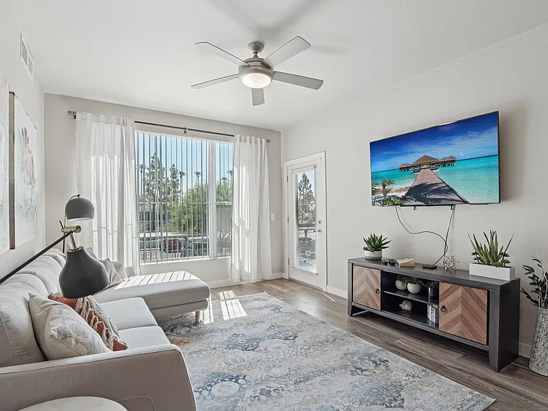 Living Room with Flat Screen TV 