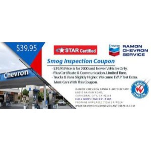 Ramon Chevron Smog & Auto Repair Logo