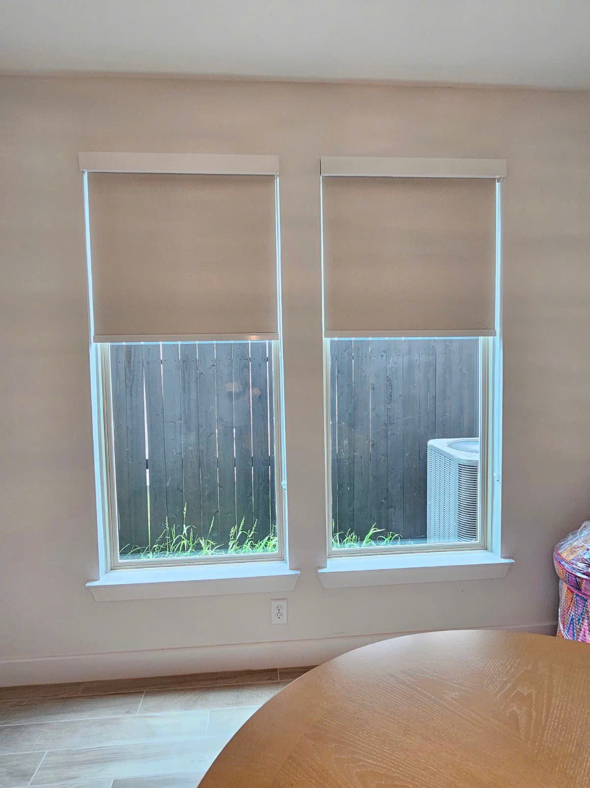 Zebra shades installed in a modern interior 