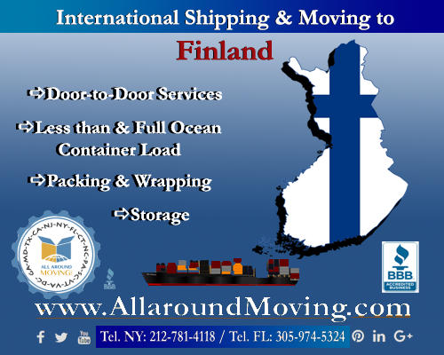 International Shipping & Moving to Finland www.AllaroundMoving.com