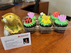 Spring sweets and smiling faces, These festive cupcakes are brightening the day at our State Farm office. We love being part of a community that celebrates the little moments together&mdash;stop by anytime and say hello!