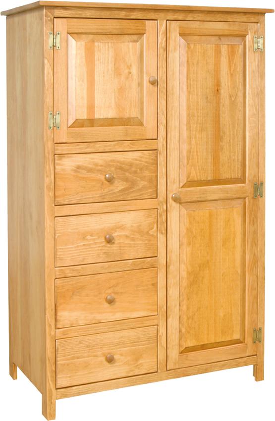 Amish Pine Wood Wardrobe Armoire