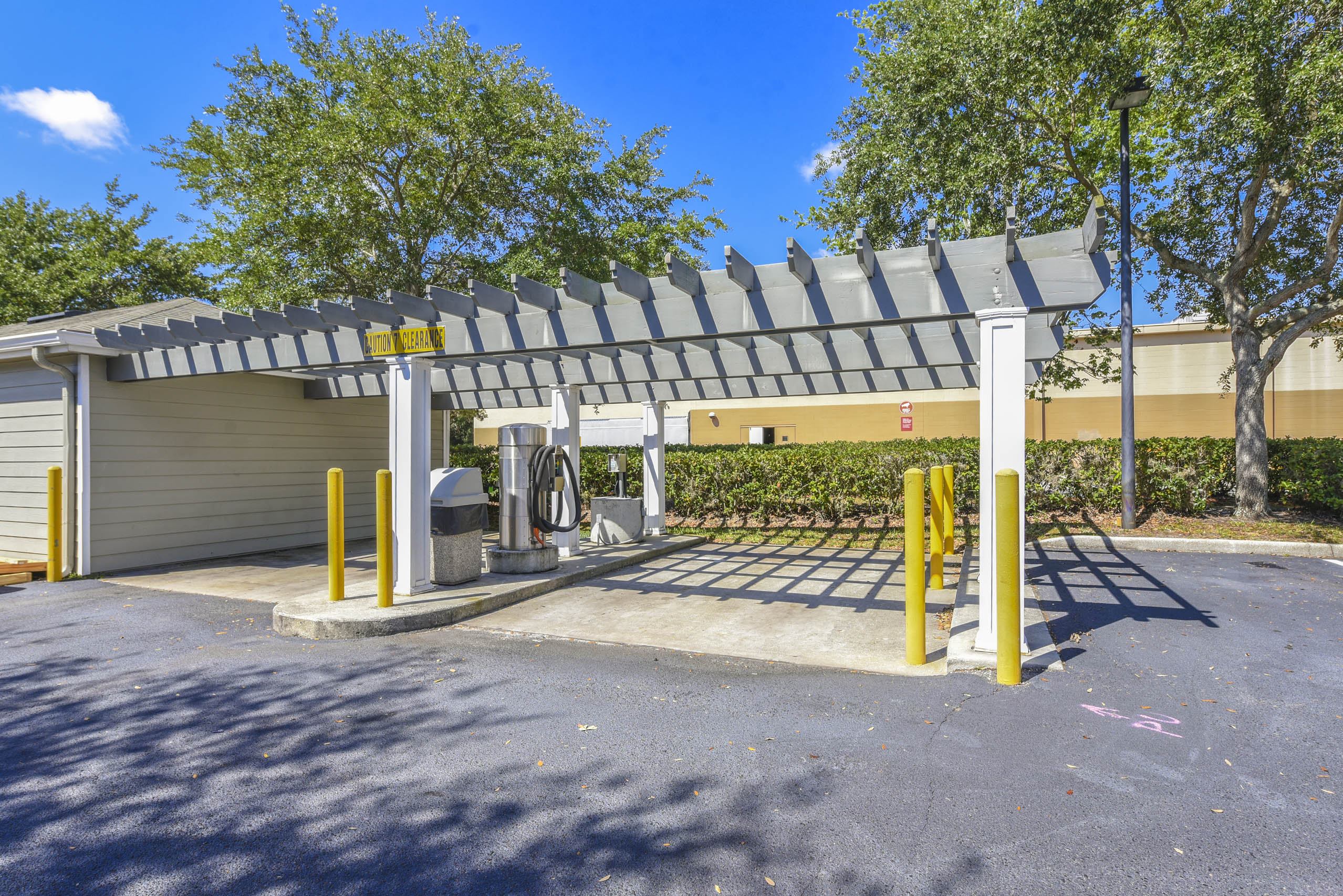 Covered parking lot