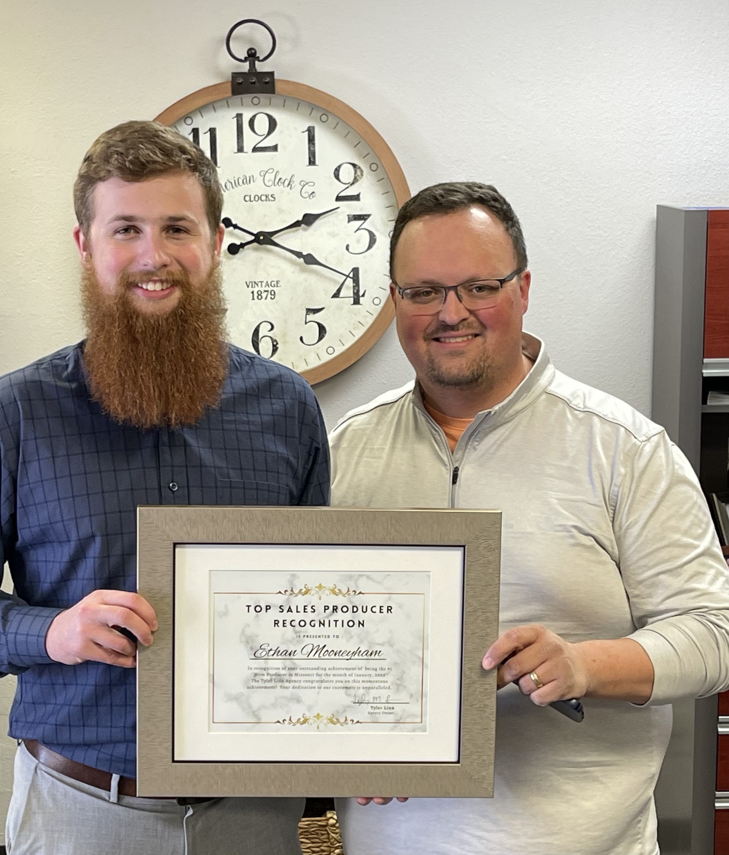 Ethan Mooneyham, Top Sales Award