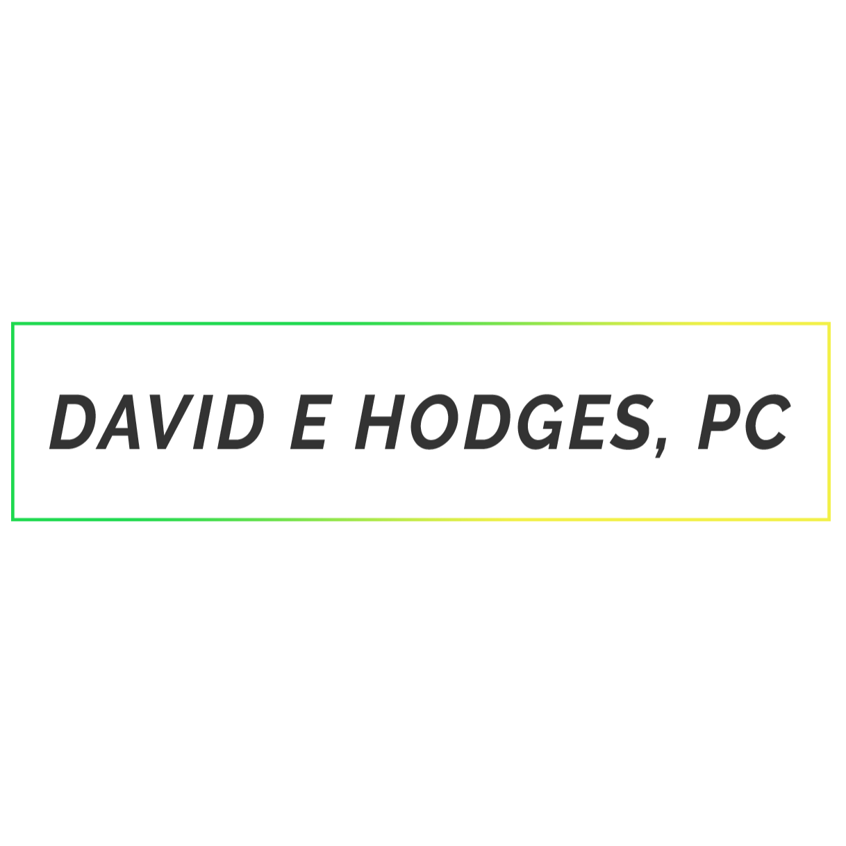 David E Hodges, PC Logo