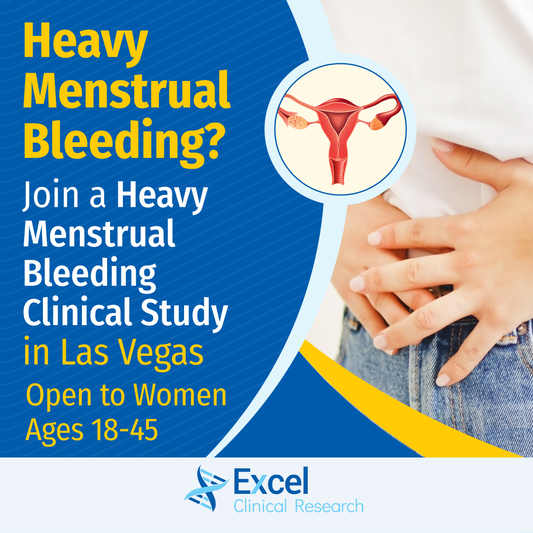Join a Heavy Menstrual Bleeding Clinical Trial in Las Vegas today and get on the path to a healthier life. Receive free study-related medication. Reimbursement for Time & Travel. Space is limited.
#ClinicalTrial #HeavyMenstrualBleeding #HMB #LasVegas