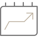 A growth chart icon.