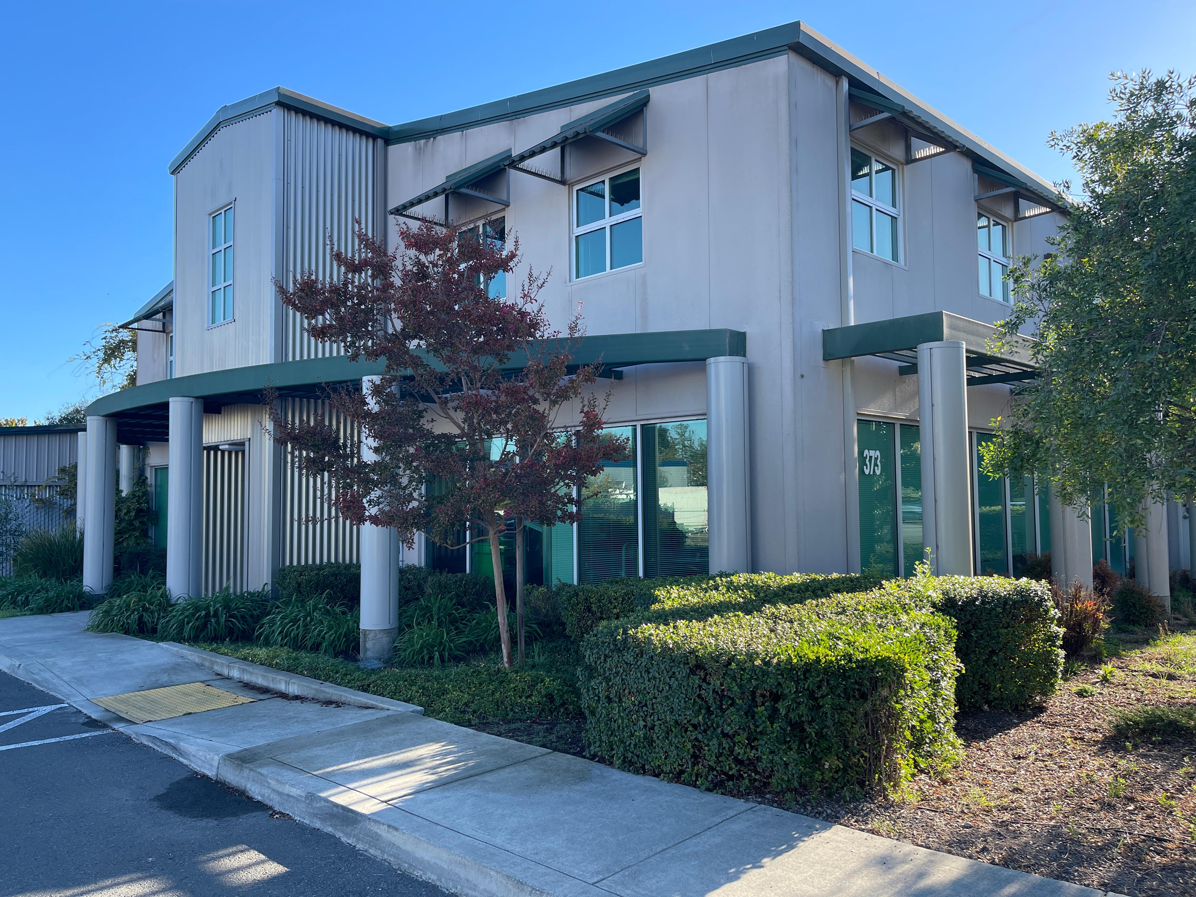 SERVPRO of Lafayette, Moraga, and Orinda is located at 373 Blodgett St in Cotati, California, residing in an industrial neighborhood. To the right of the office building features a placard with SERVPRO of Lafayette/Moraga/Orinda - Damage Restoration Service - Cotati