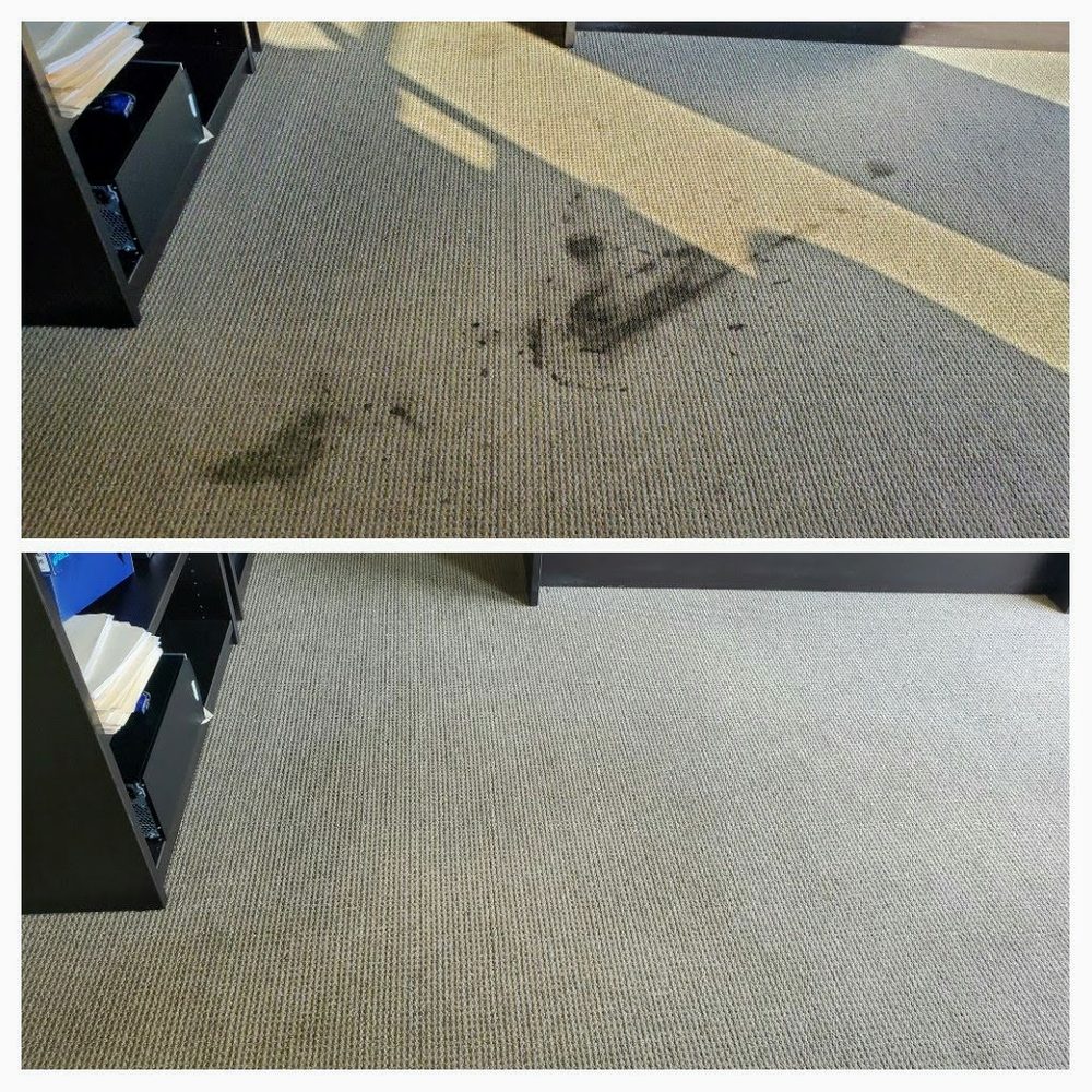 Before and after stain removal in Westminster