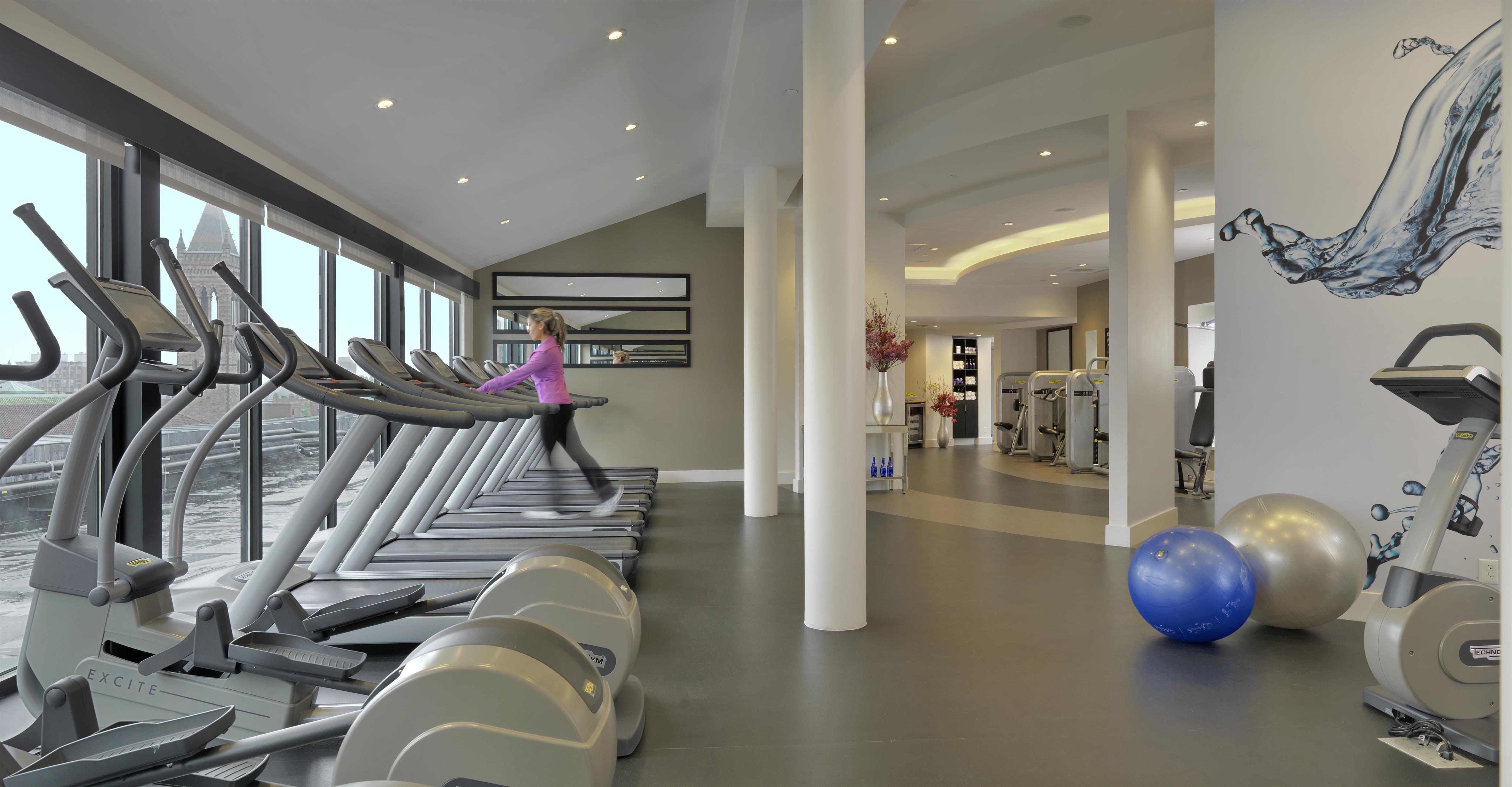 Fairmont Copley Plaza offers complimentary on-site workout facilities in a state of the art 3,000 square-foot, downtown rooftop health club.