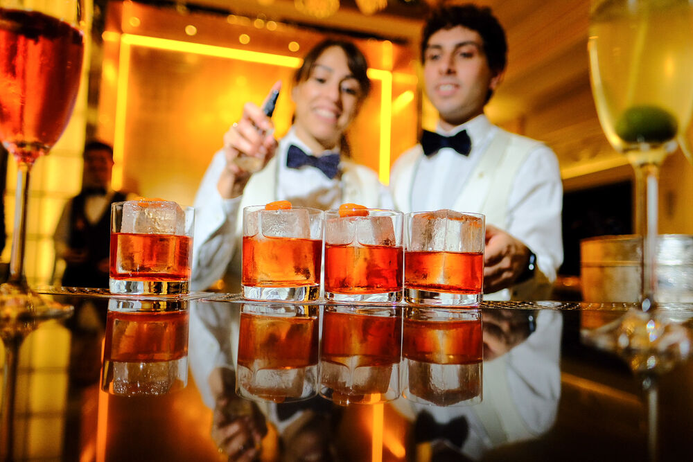 Negroni cocktails at Artist's Bar