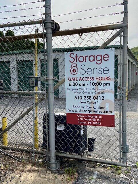 Gated Entrance to Storage Sense in Bethlehem