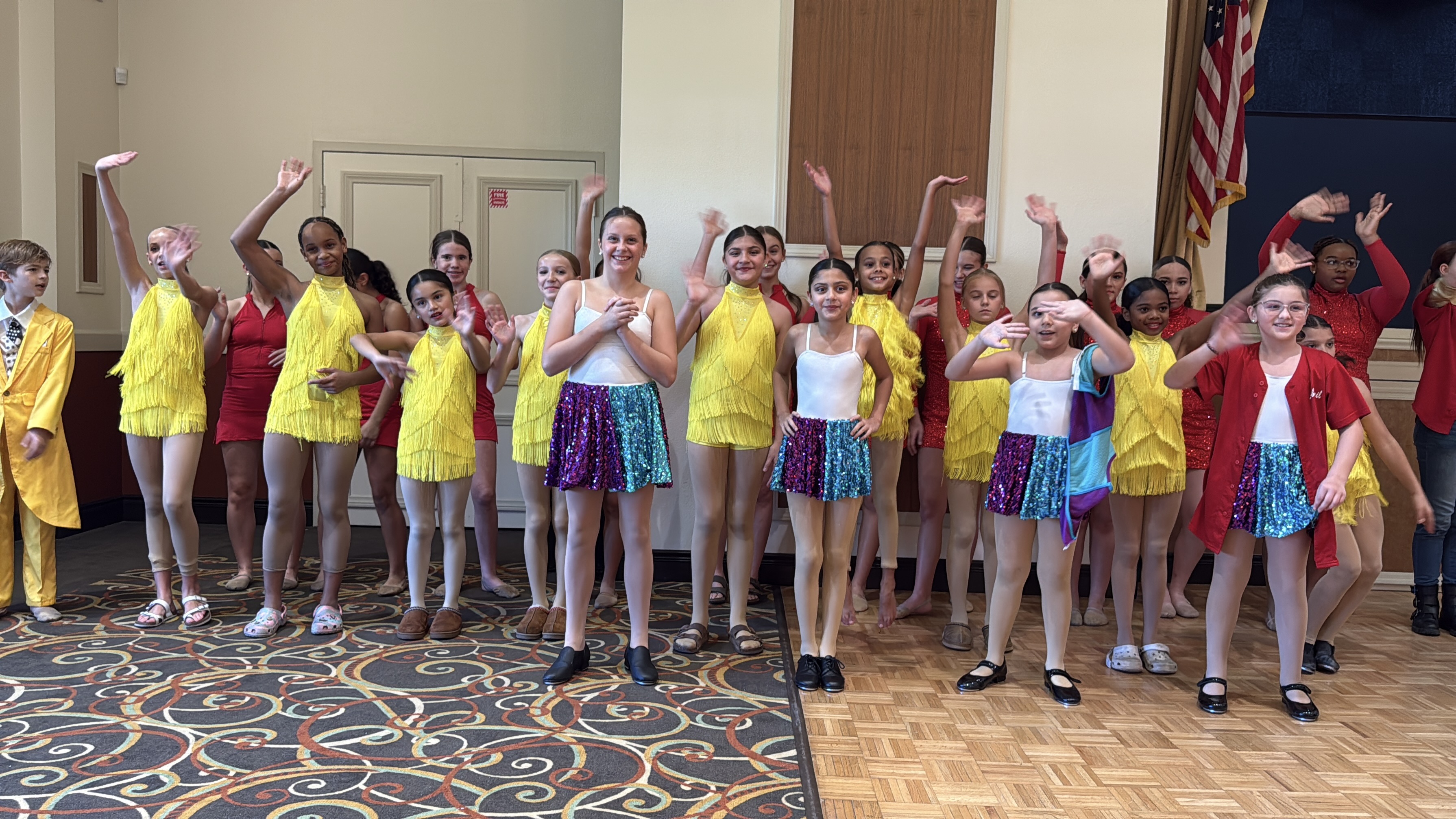 Dancers at winter dance event