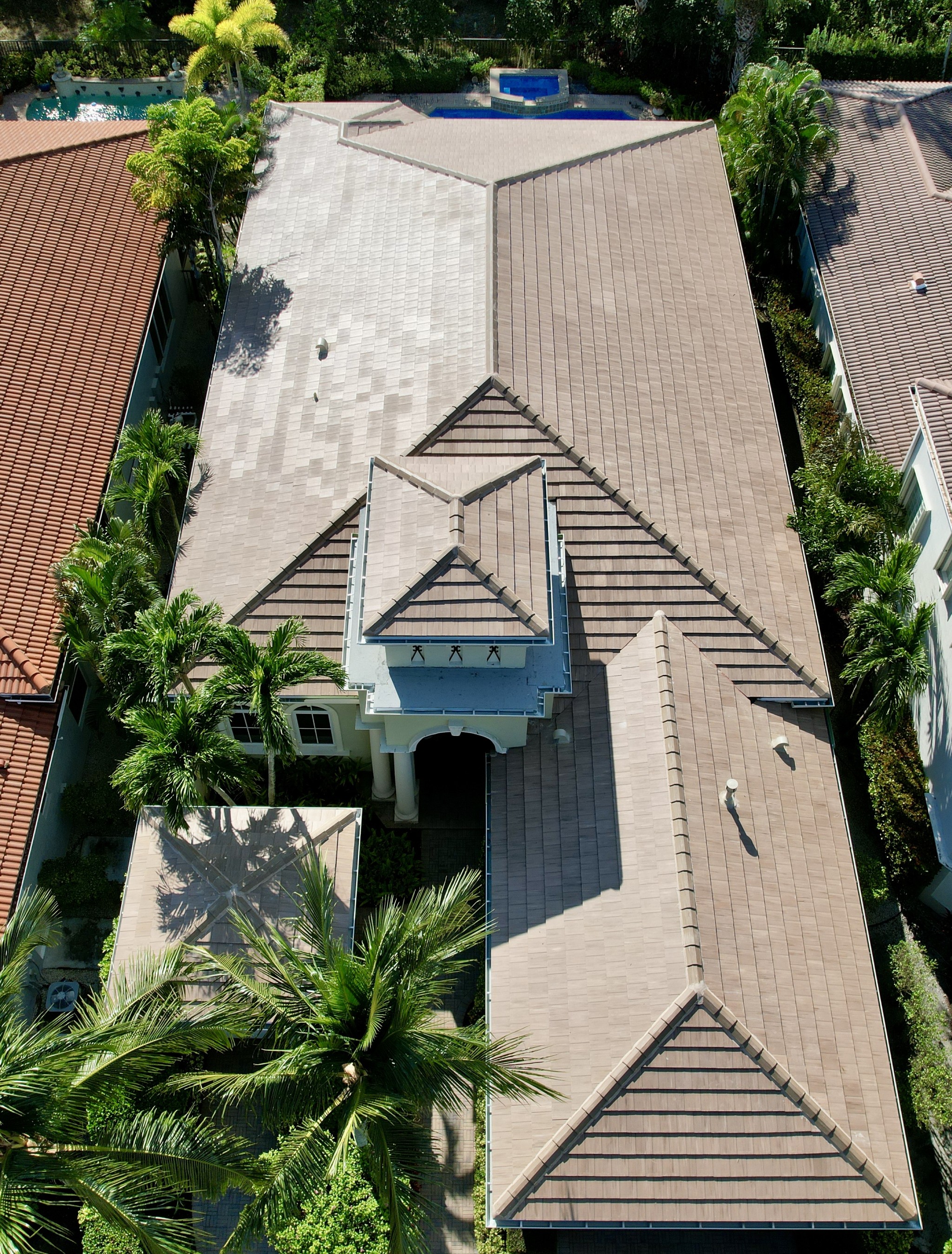 We replaced this roof and installed this flat tile from Eagle. The color is called Santa Paula.