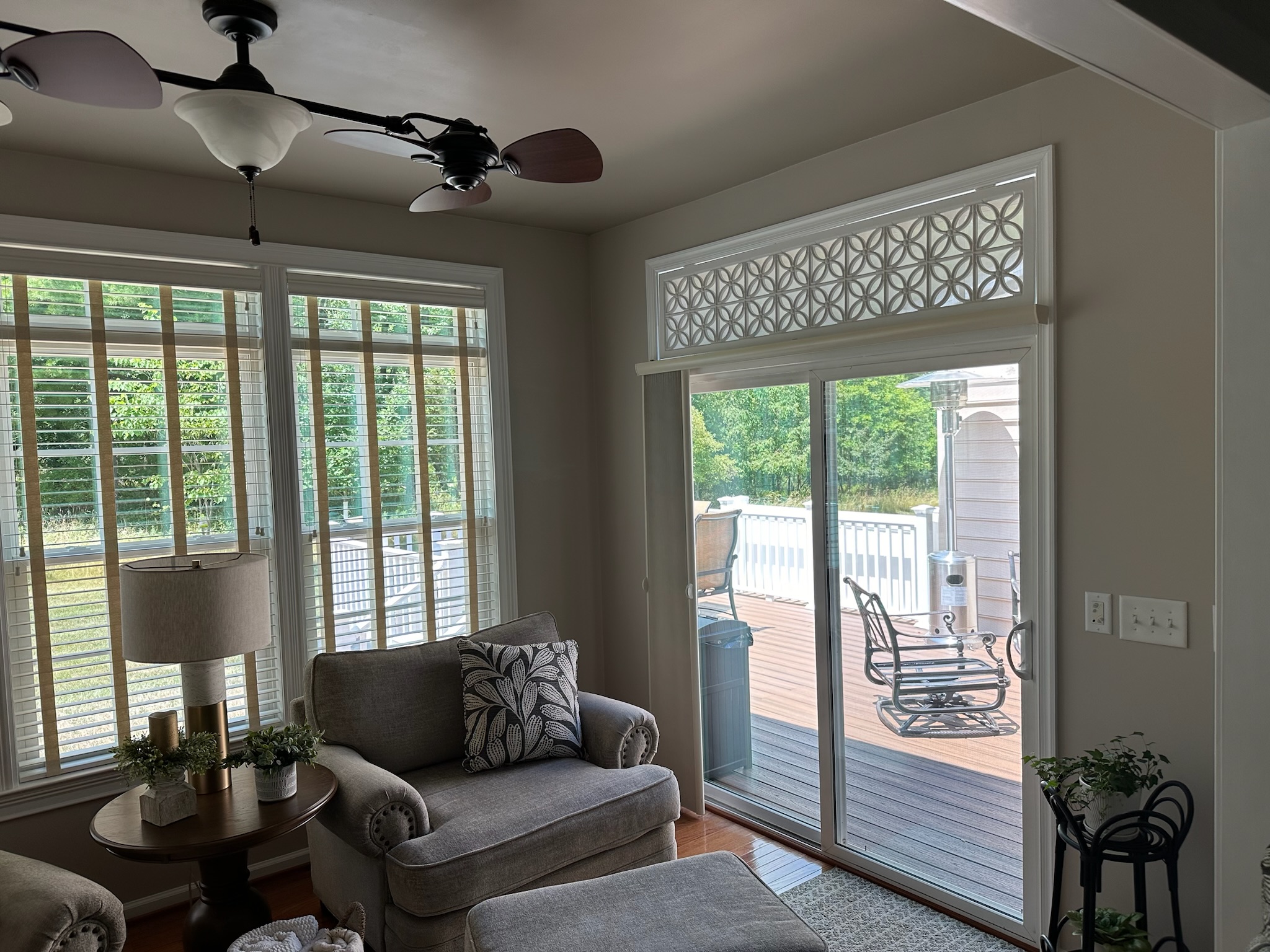 Show off your personality by updating your sliding door with a beautiful custom transom insert.