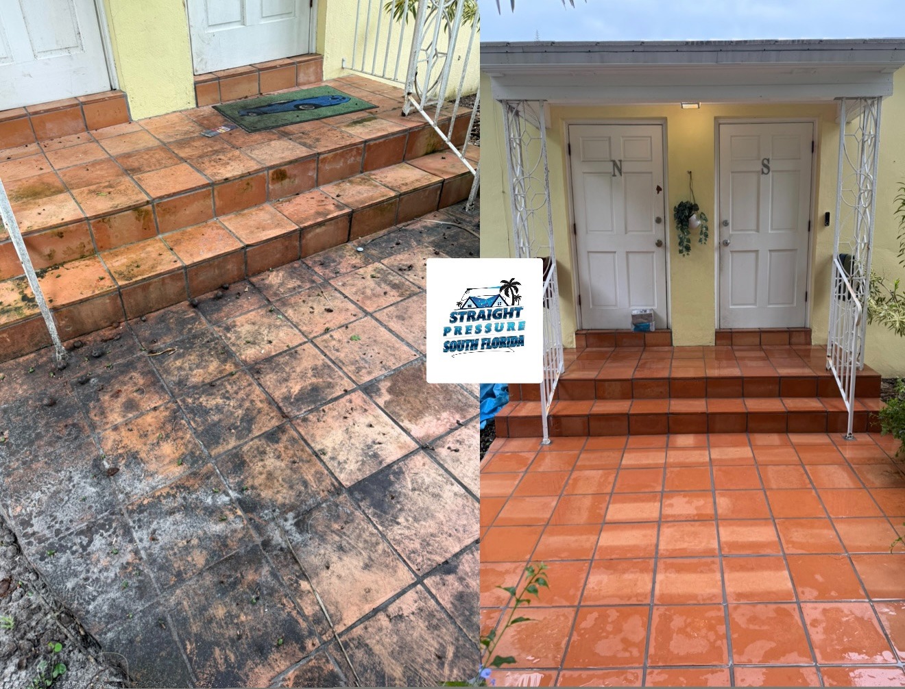 Patio Cleaning in North Miami. High-pressure cleaning by Straight Pressure South Florida for a refreshed look.