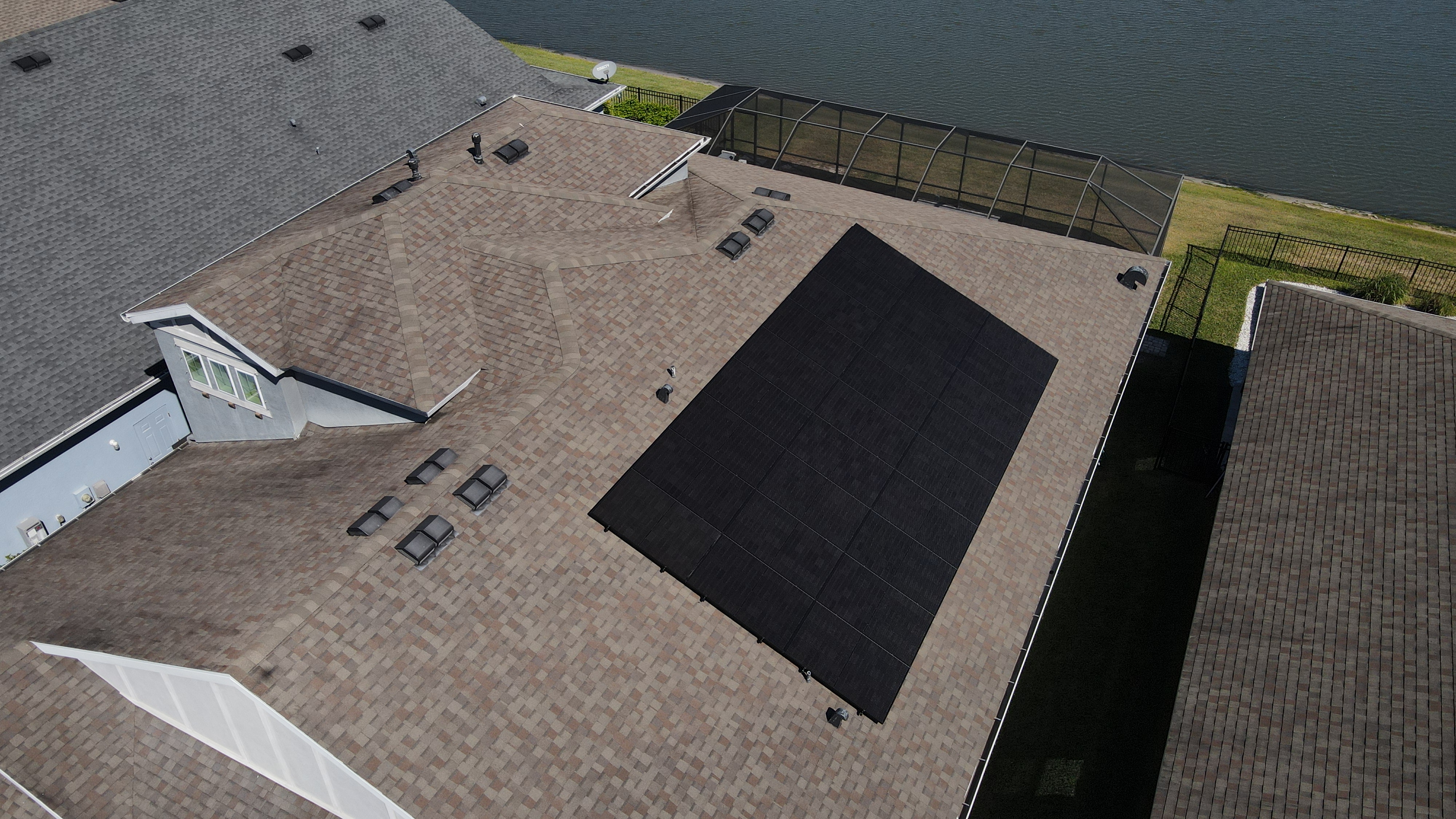 Clean Solar Installation of Black modules by CKR Solar in Tampa Fl