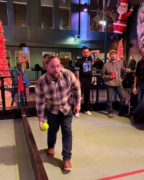 We had a great time Friday night at our Christmas party. The team surprised me with an incredible piece of memorabilia signed by Isaac TeSlaa. Dinner at Walker Roadhouse was amazing and bocce ball at Silva was a fun way to end the night.