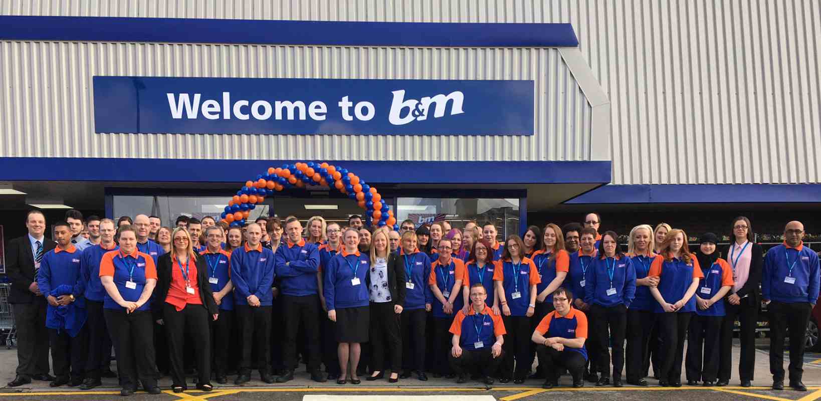 The brand new store colleagues at B&M Crostons on opening day