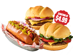 Smash® Everyday Value menu. Items starting at $4.99 at select locations.
