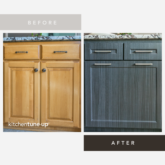 A simple, yet impactful cabinet makeover! With a little cabinet refacing, you can completely refresh Kitchen Tune-Up Savannah Brunswick Savannah (912)424-8907