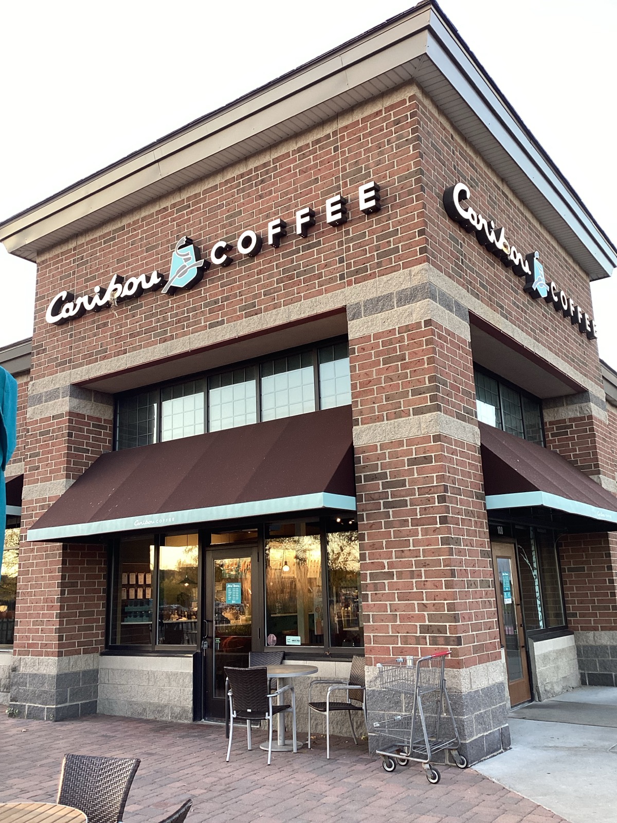 Storefront of the Caribou Coffee at 16725 County Road 24 in Plymouth