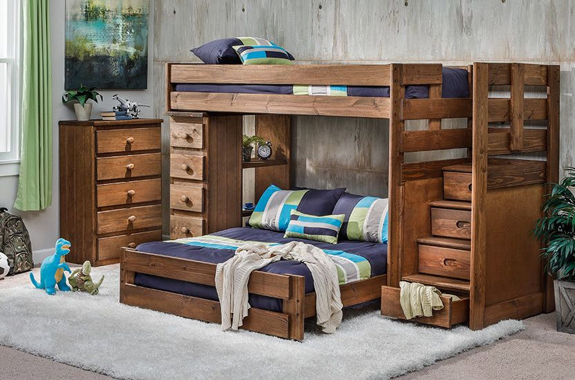 Moab Twin - Full Loft Bed with Stairs