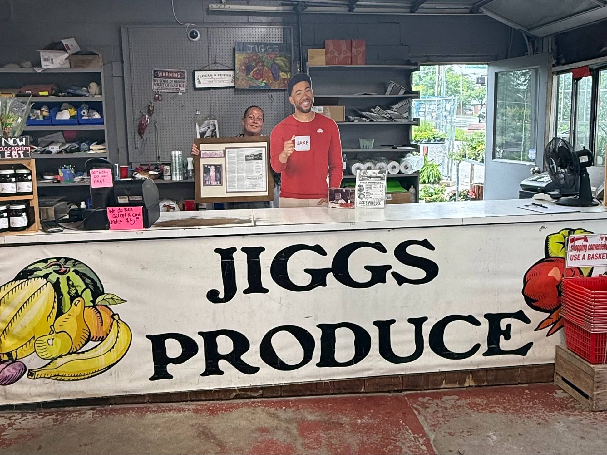 Where's Jake Wednesday? He's at Jiggs Fruit Market in Valley Station, a 4th-gen family business since 1957. Run by Chad and Liz Melton, they offer fresh field-grown produce and Kentucky-raised meats. Visit them today at 5301 Valley Station Rd!