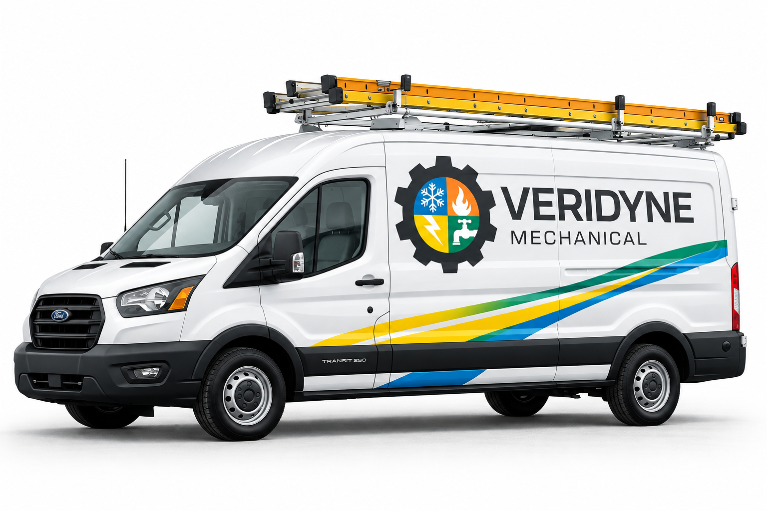 Veridyne Mechanical service van used by our local technicians for HVAC, plumbing, water heater, and  