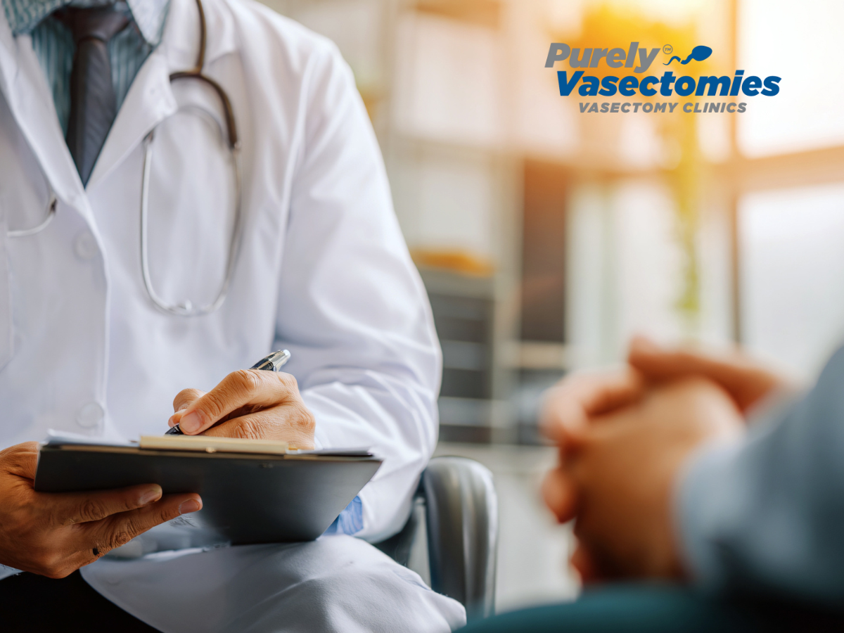 One-on-one vasectomy consultation focused on comfort, clarity, and patient care