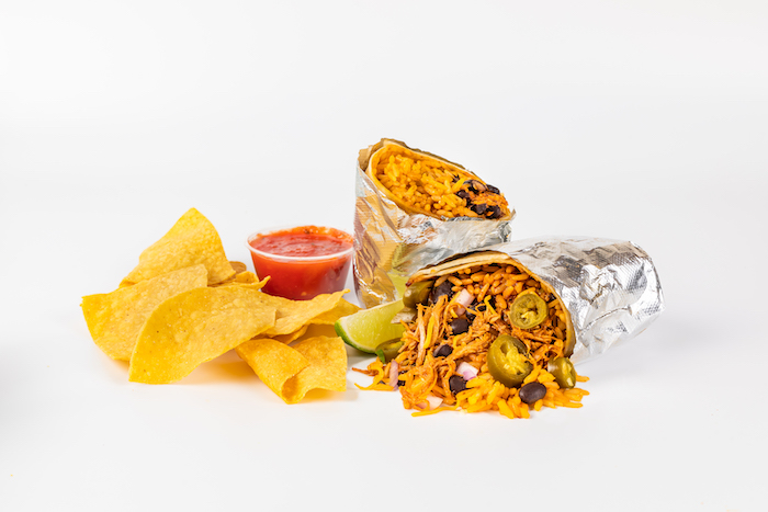 A delicious house-made burrito.